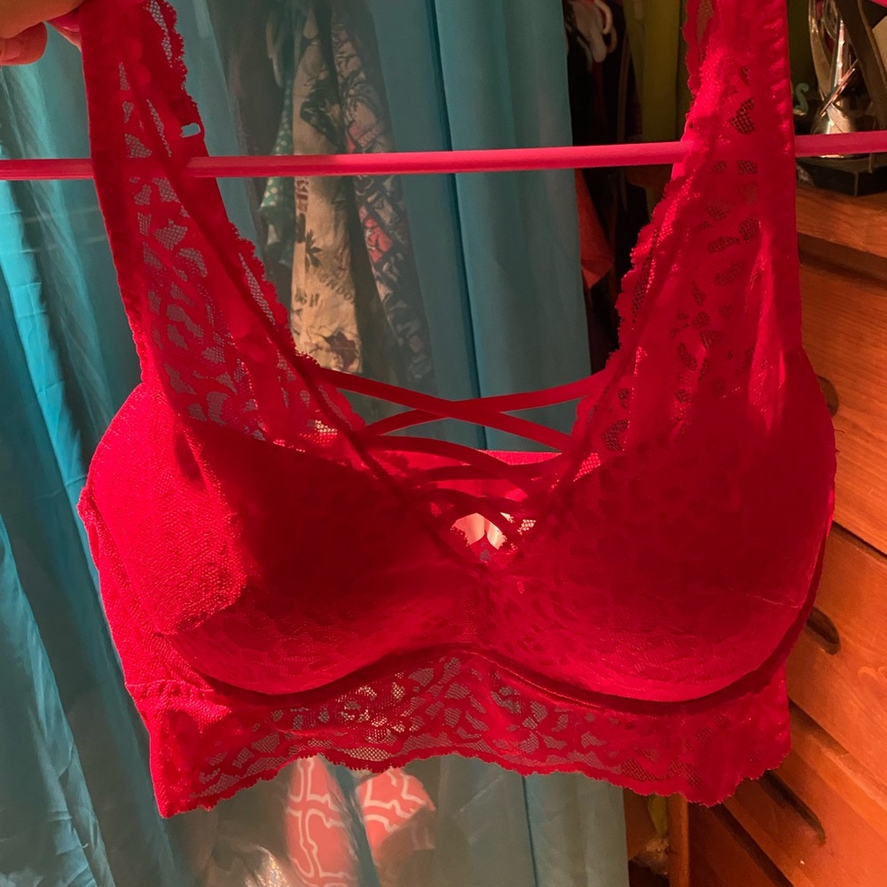 Red bralette